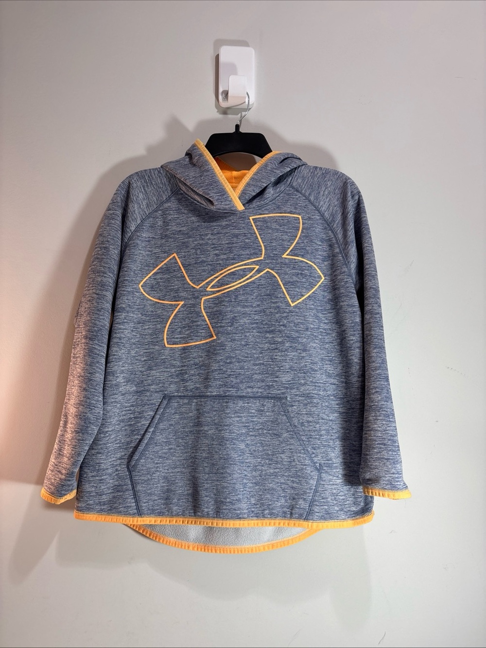 Under Armour Kids' blue & Yellow Logo Hoodie. 1251